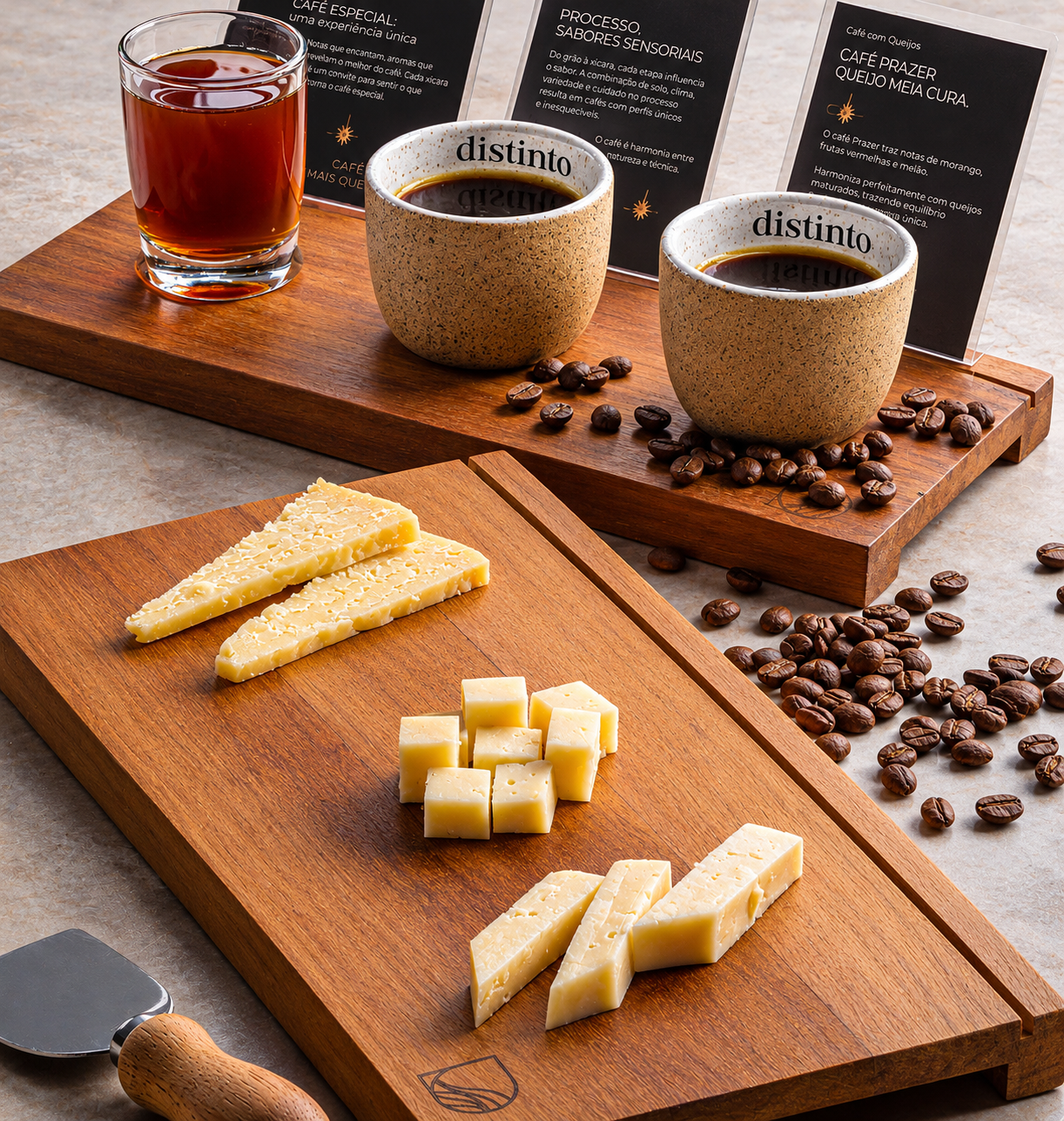 Experiência sensorial de café Distinto